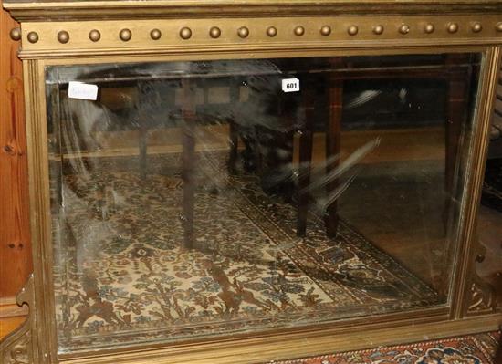 Gilt painted frame overmantel mirror